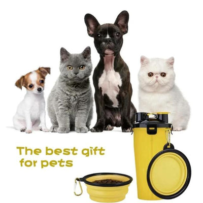2 In 1 Pet Travel Water and Feed Bowl