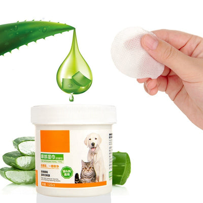 120 Pcs/bottle Pet Eye Wipes