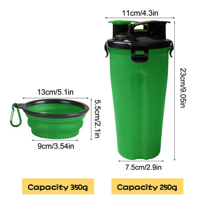 2 In 1 Pet Travel Water and Feed Bowl