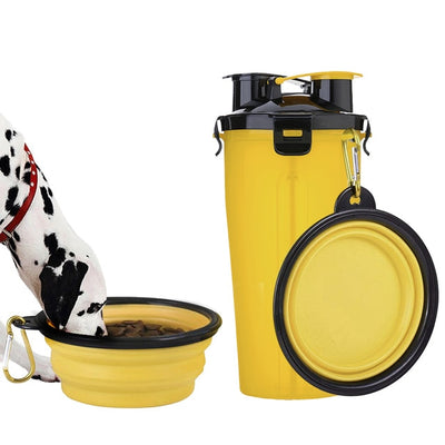 2 In 1 Pet Travel Water and Feed Bowl