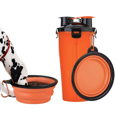 2 In 1 Pet Travel Water and Feed Bowl