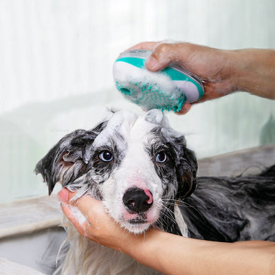 2 in 1 Pet Bath Brush Soft Silicone