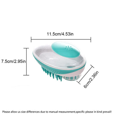 2 in 1 Pet Bath Brush Soft Silicone