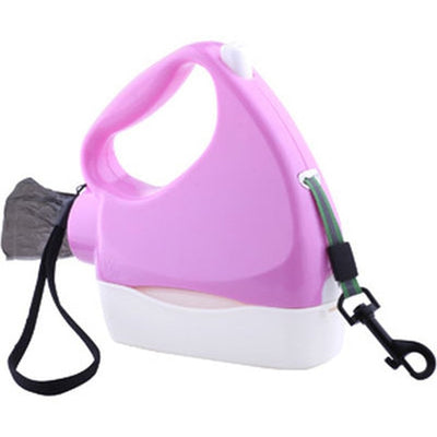 4 In 1 Retractable Multifunctional Dog Leash (Traction Rope + Garbage Bags + Water + Treats)