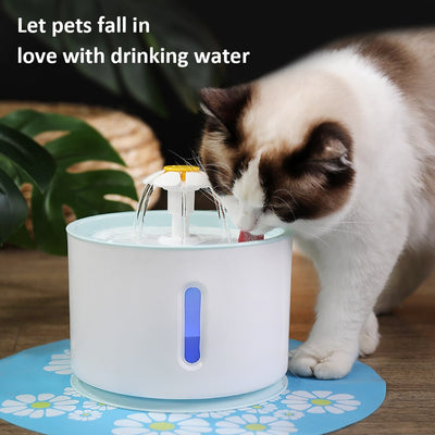 LED Electric Automatic Pet Fountain Drinking Water Dispenser