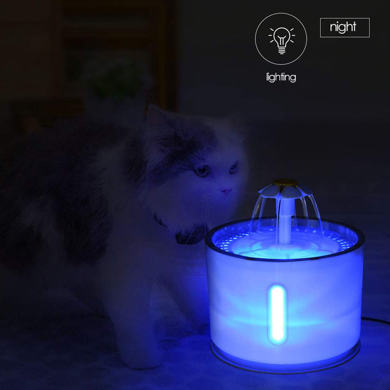 LED Electric Automatic Pet Fountain Drinking Water Dispenser