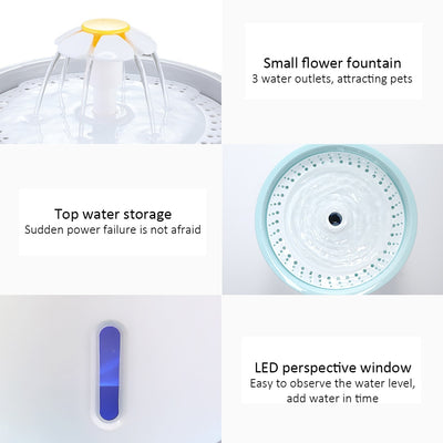 LED Electric Automatic Pet Fountain Drinking Water Dispenser