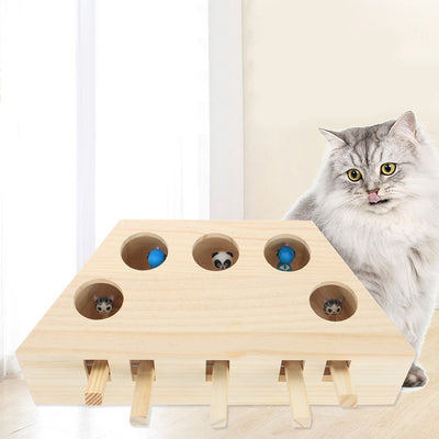 Wood Cat Hit Gophers Toys