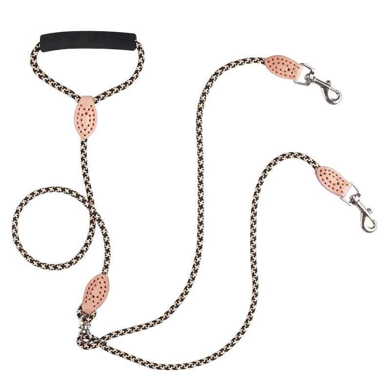 Nylon Double Dog Leashes