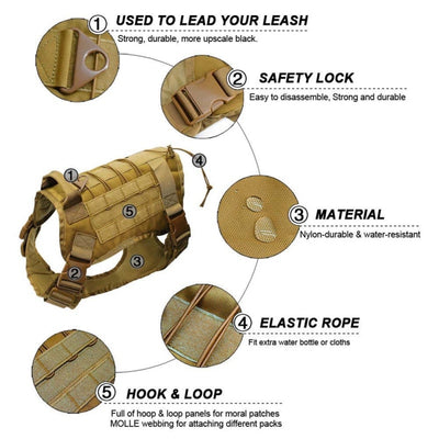 Tactical Outdoor Dog Harness
