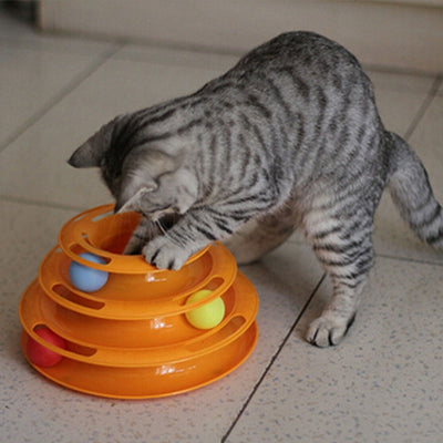 Three Levels Tower Tracks Cat Toy