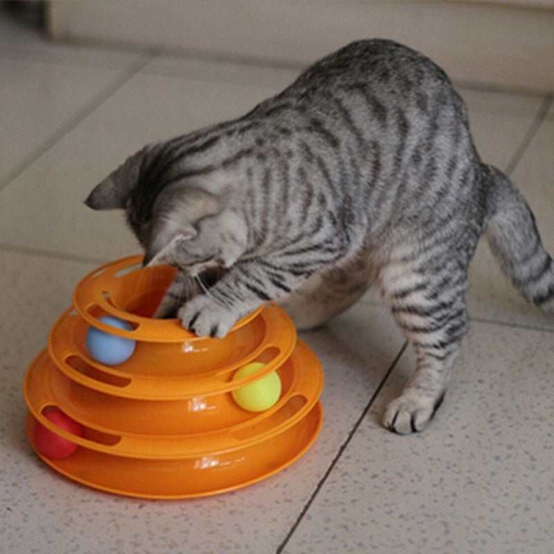 Three Levels Tower Tracks Cat Toy