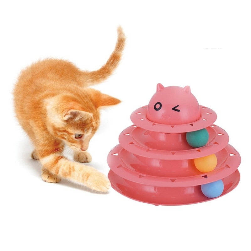 Three Levels Tower Tracks Cat Toy