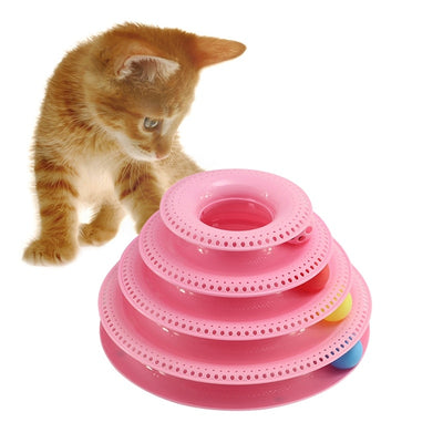 Three Levels Tower Tracks Cat Toy