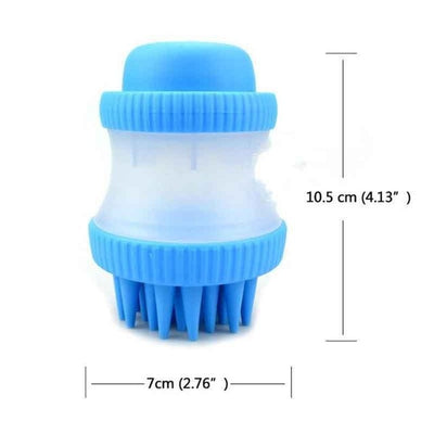 Silicone Pet Washing Brush with Shampoo Reservoir