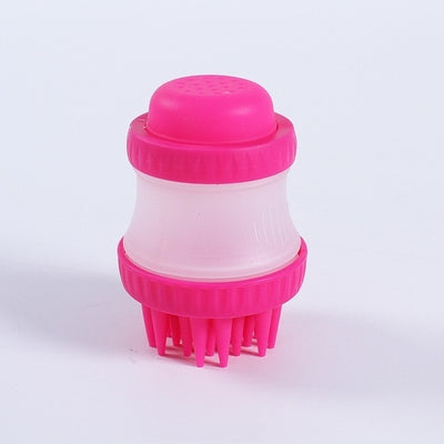 Silicone Pet Washing Brush with Shampoo Reservoir